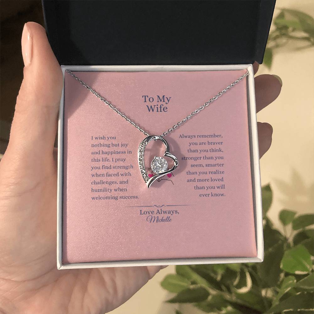 To My Wife, I Wish You Joy - Forever Love Necklace(personalized)