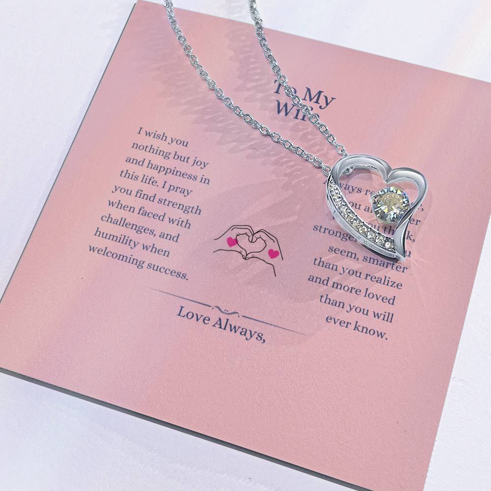 To My Wife, I Wish You Joy - Forever Love Necklace(personalized)