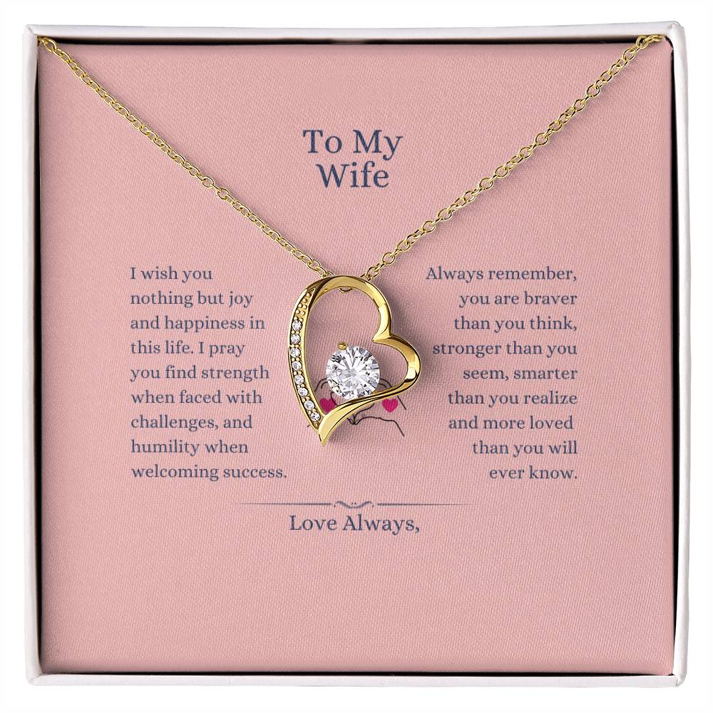 To My Wife, I Wish You Joy - Forever Love Necklace(personalized)