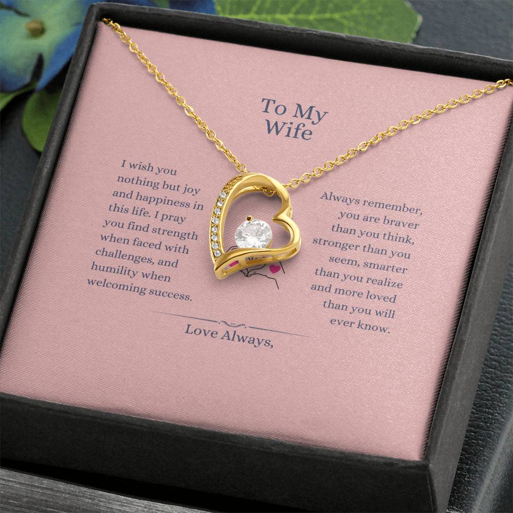 To My Wife, I Wish You Joy - Forever Love Necklace(personalized)