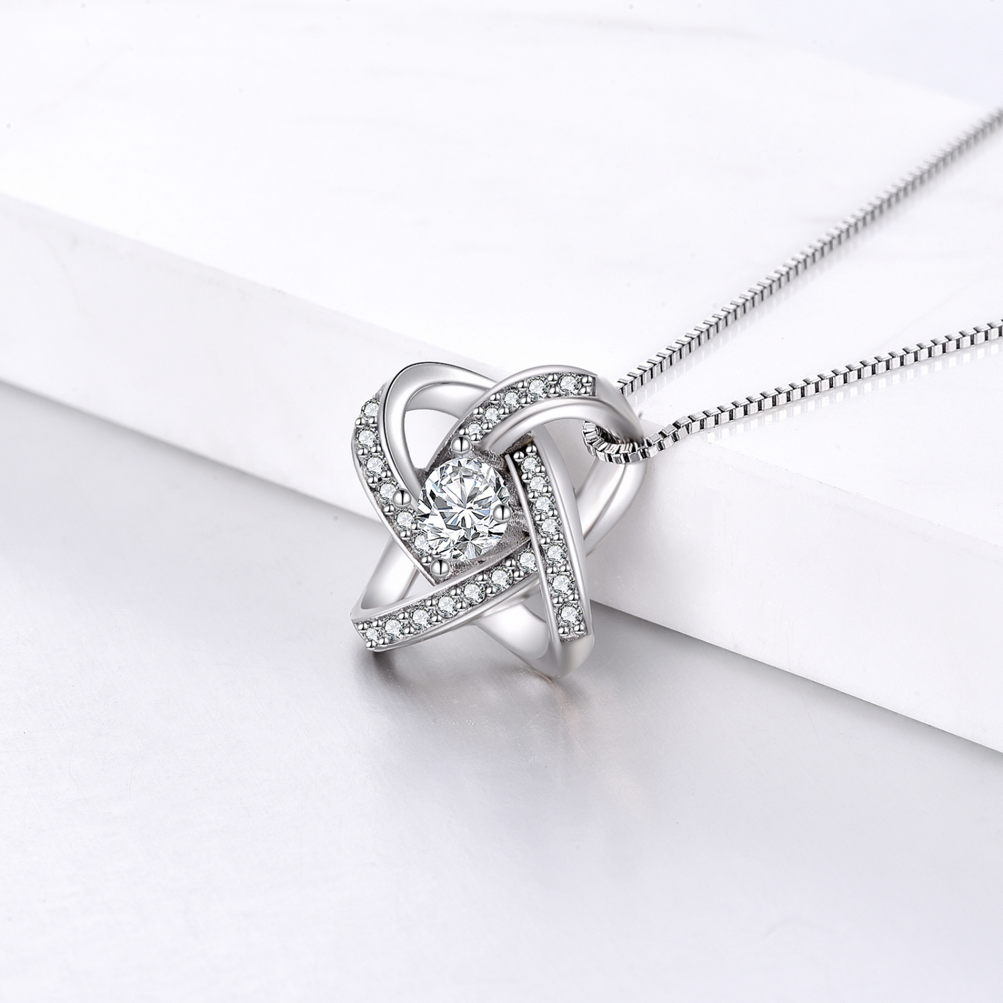 You Are the Best Mother in the World - Enduring Love Knot Necklace With Message Card