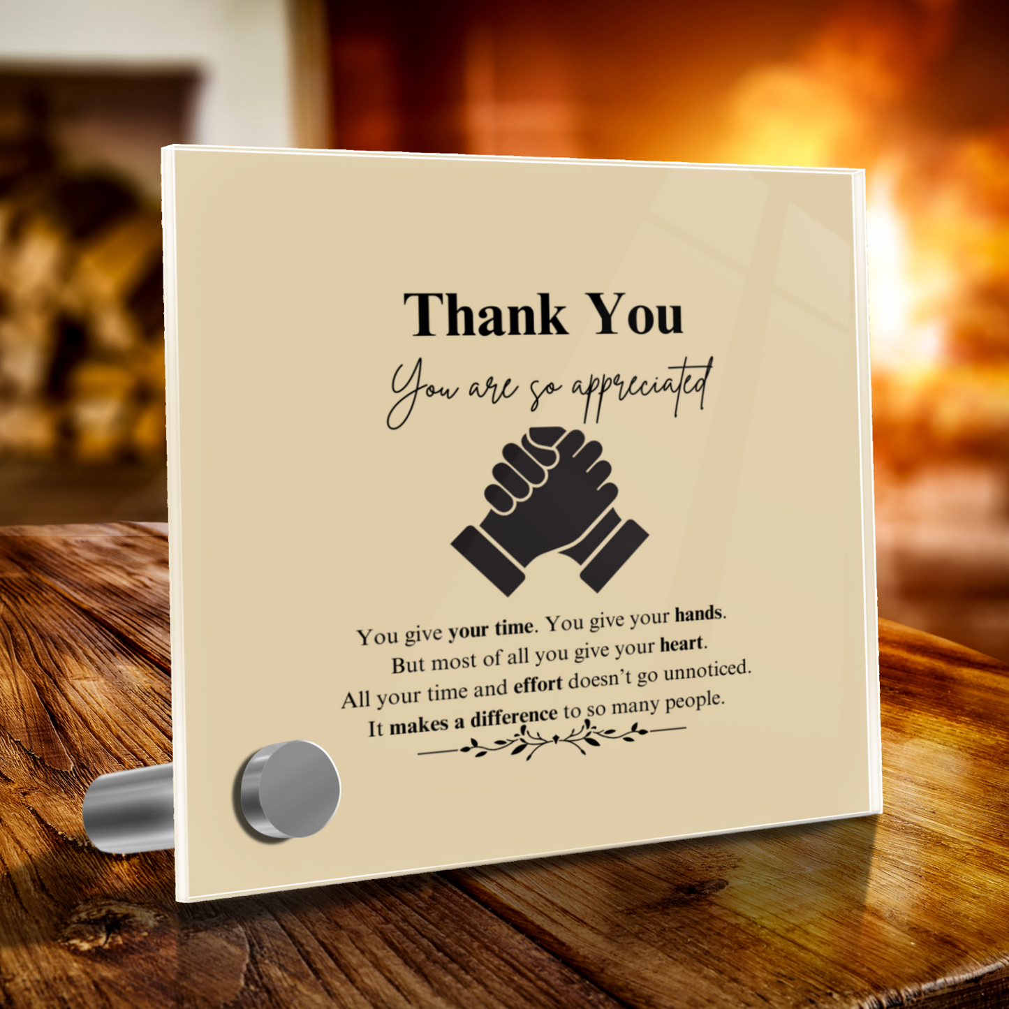 Thank you - You Are Appreciated - Black Chronograph Watch With Lumenglass Plaque