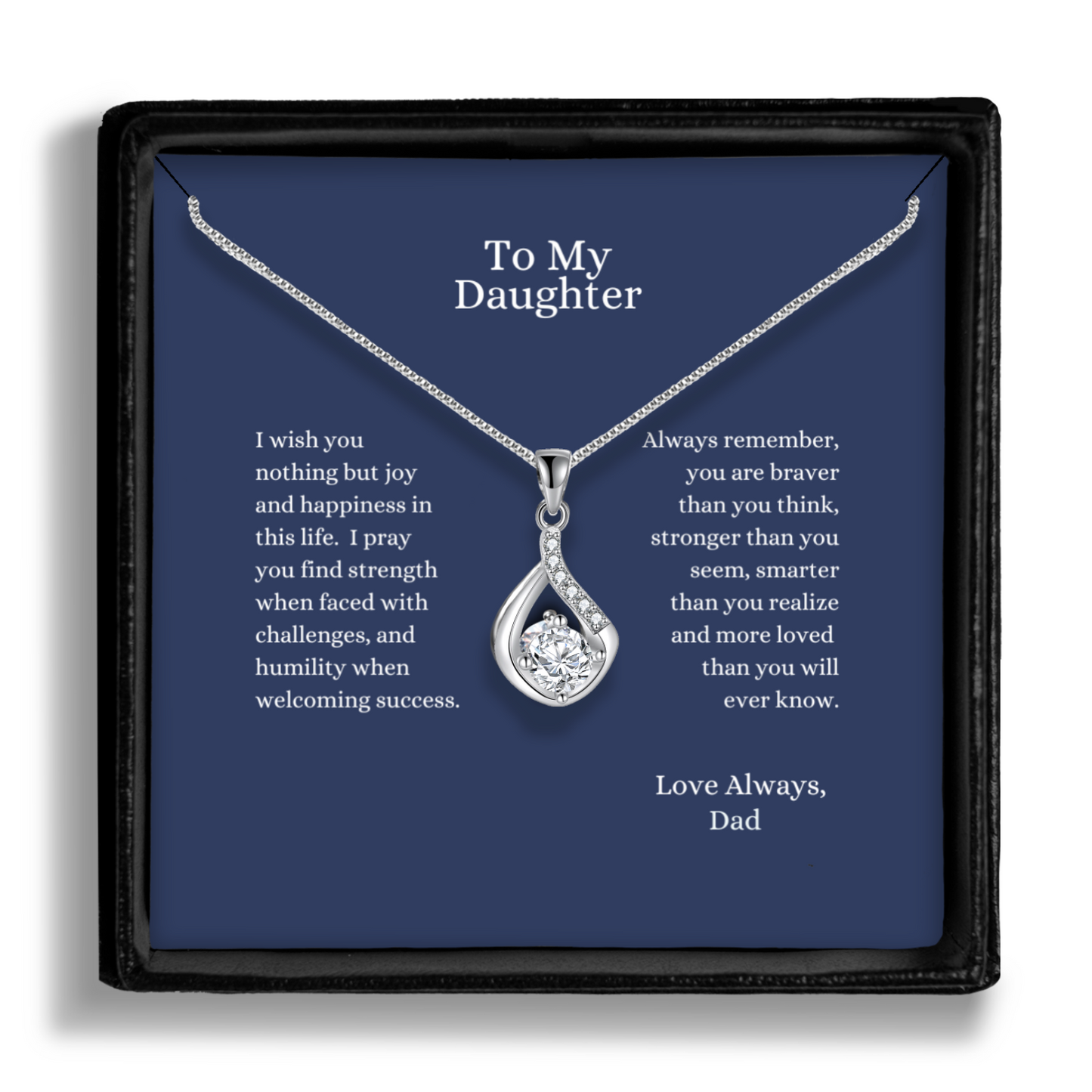 I Wish You Joy - Love Drop Necklace With Message Card