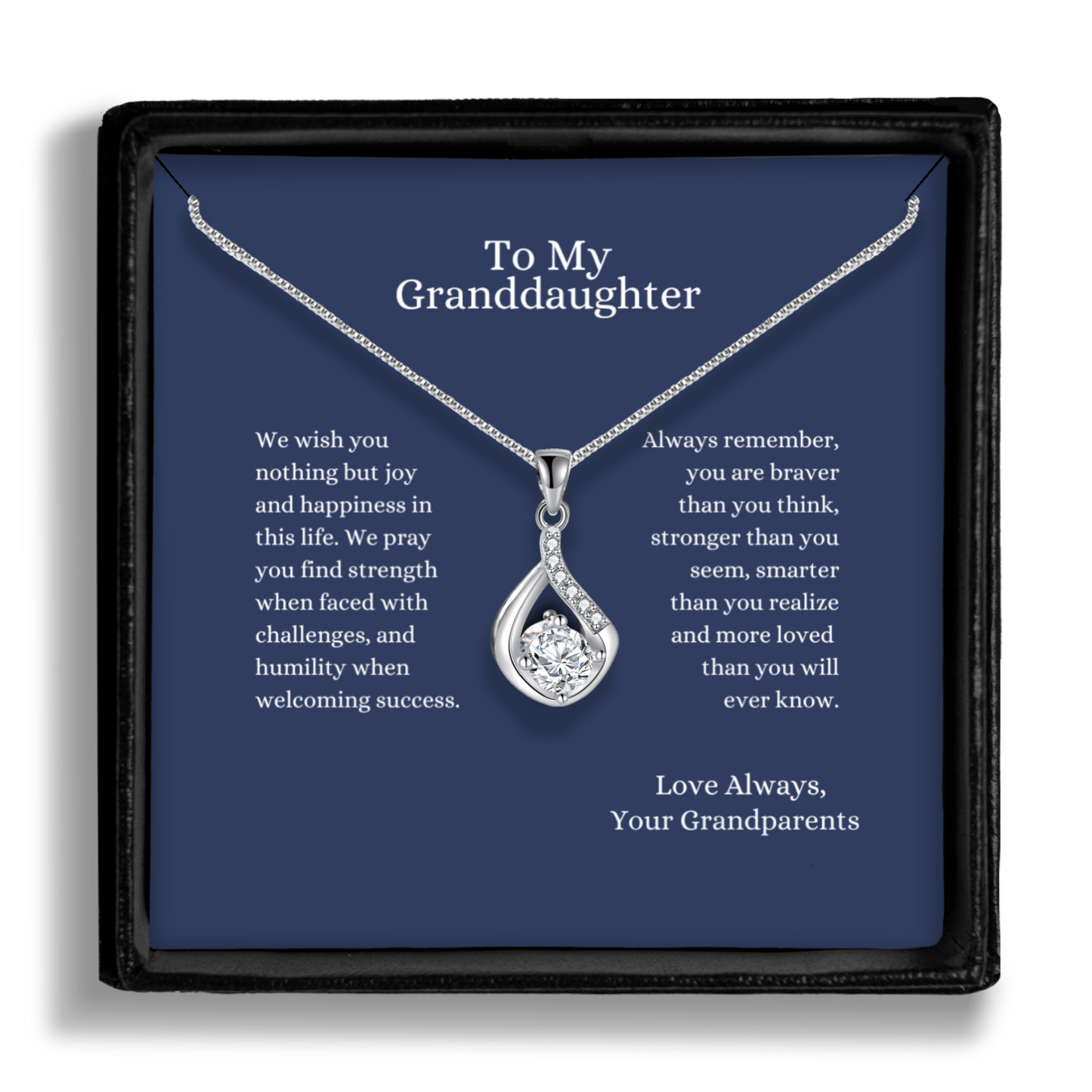 We Wish You Joy - Love Drop Necklace With Message Card