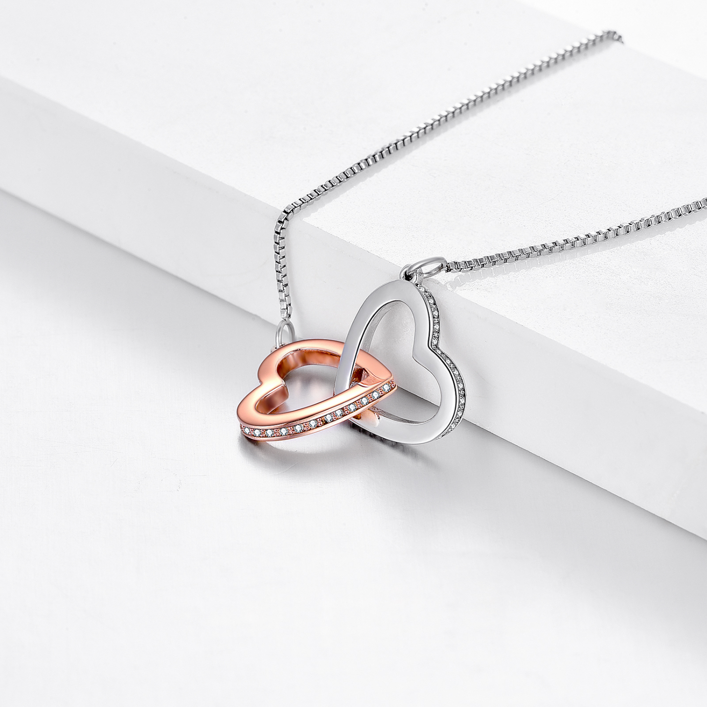 You Are My Everything - Locked Hearts Necklace With Message Card