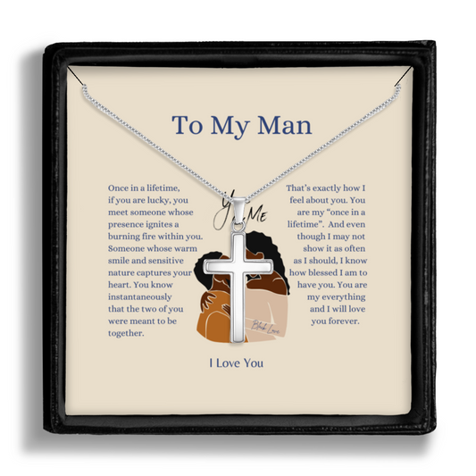 You Are My Everything 2 - Polished Stainless Steel Cross With Message Card