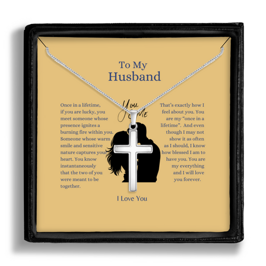 You Are My Everything 2 - Polished Stainless Steel Cross With Message Card