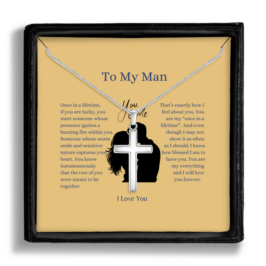 You Are My Everything - Polished Stainless Steel Cross With Message Card