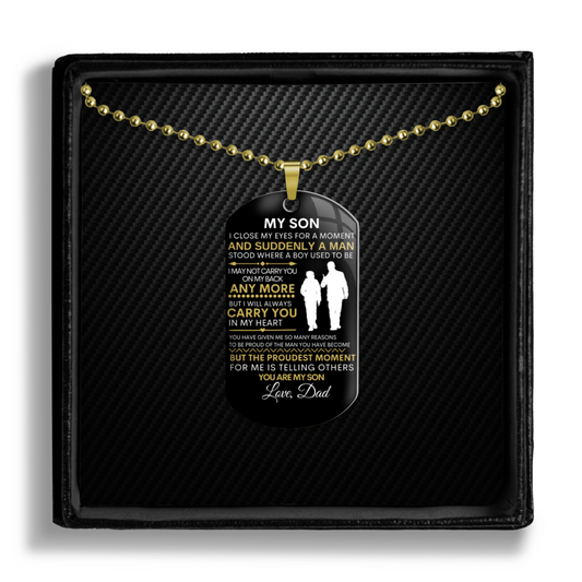 To My Son - A Suddenly A Man - Dog Tag (Non personalized)