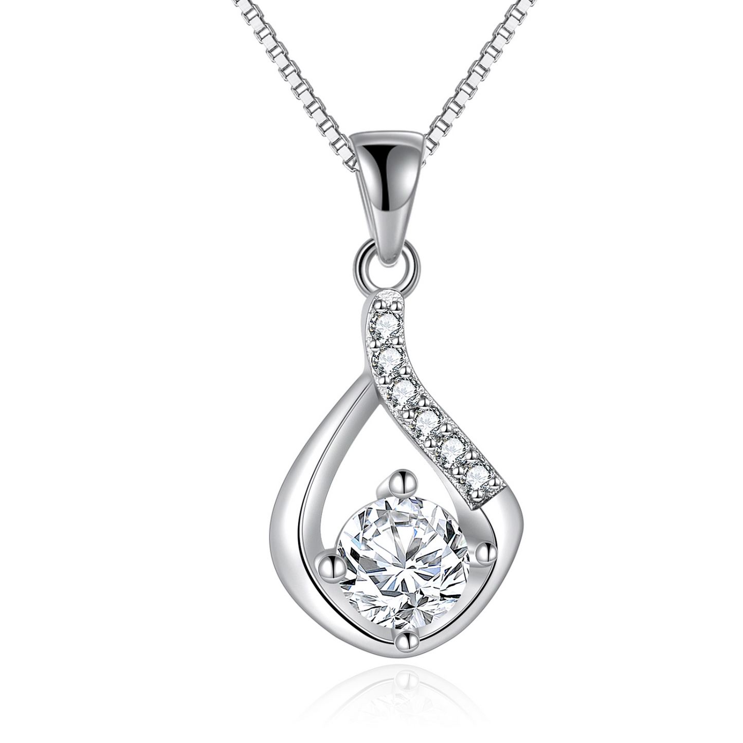 To My Queen - Love Drop Necklace With Message Card