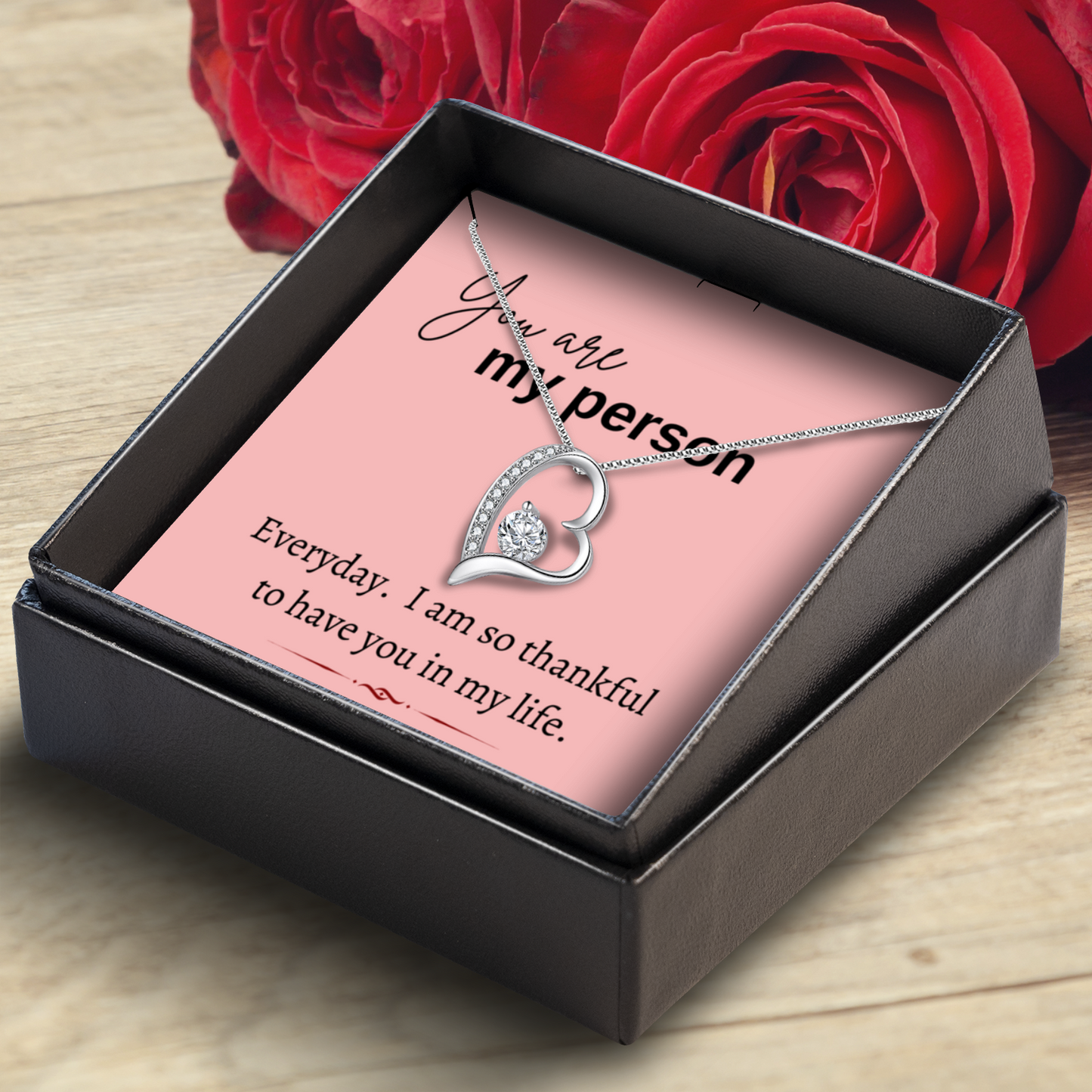 You Are My Person - Eternal Heart Necklace With Message Card