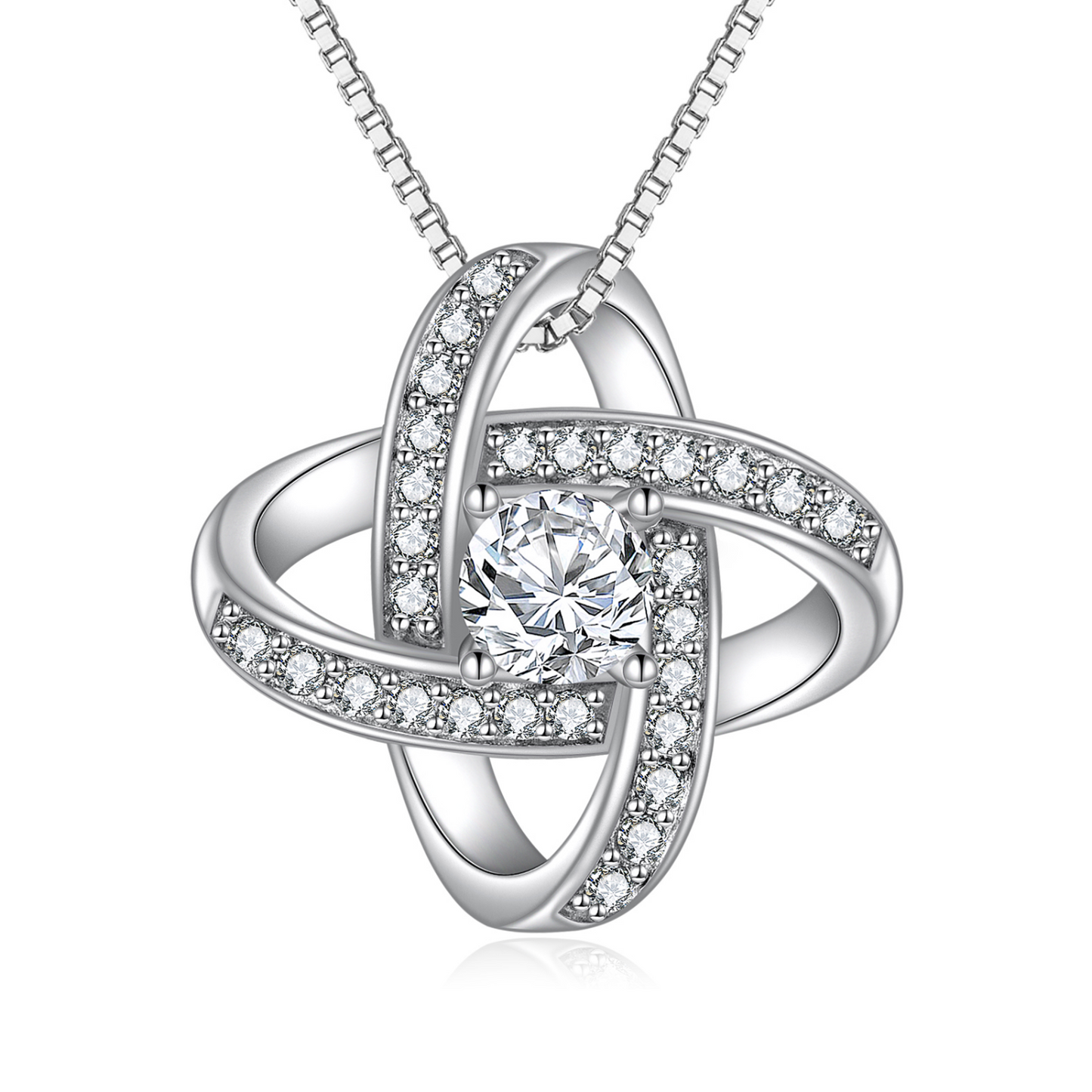 To My Bonus Mom - Enduring Love Knot Necklace With Message Card