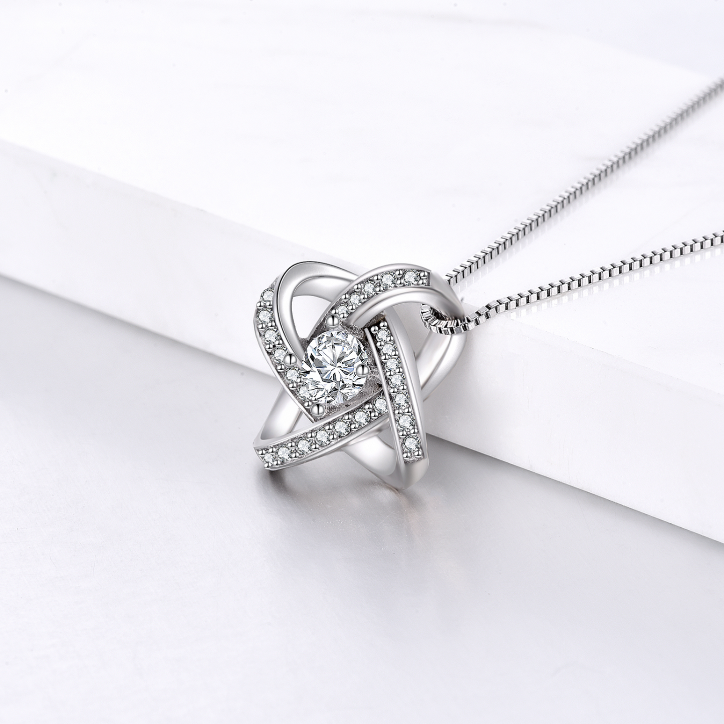 To My Bonus Mom - Enduring Love Knot Necklace With Message Card